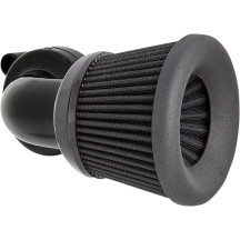 Kit de filtro de aire Velocity 90° — negro con acabado en polvo, cono