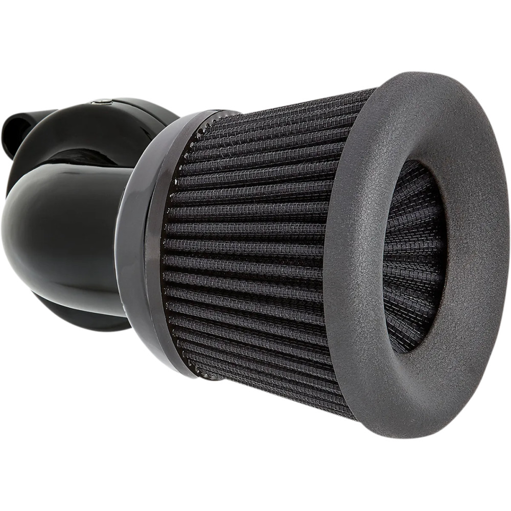 Kit de filtro de aire Velocity 90° — negro con acabado en polvo, cono