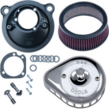 Mini Teardrop Stealth Air Cleaner Kit — Chrome