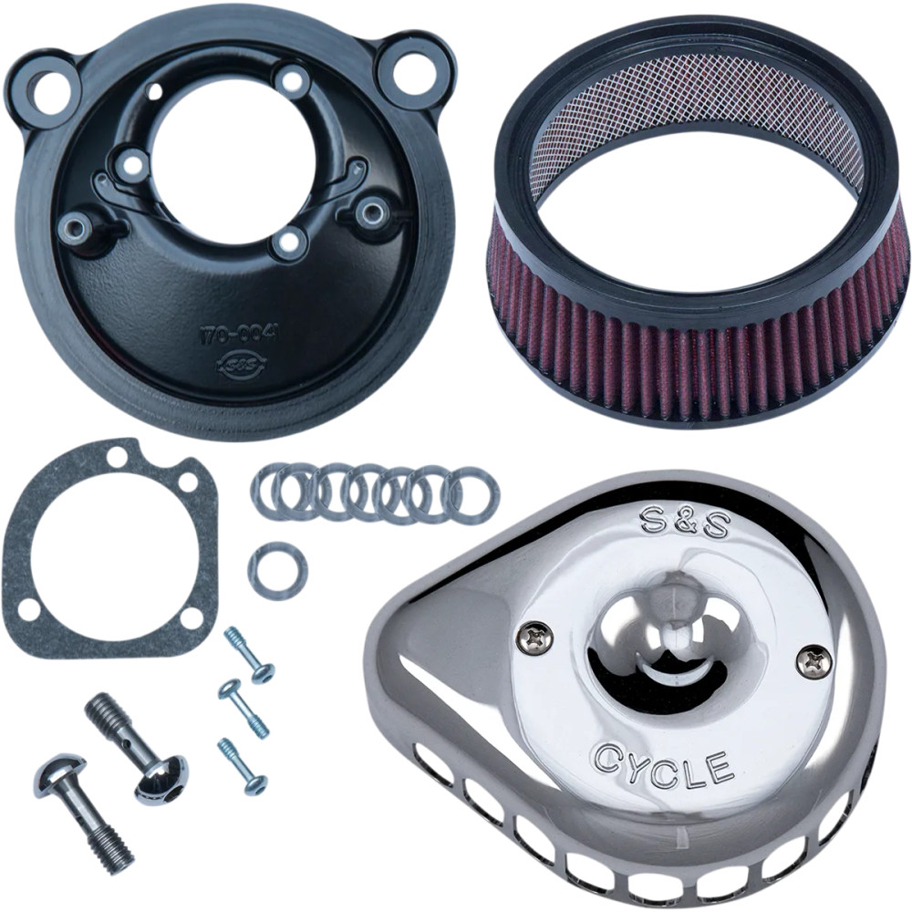Mini Teardrop Stealth Air Cleaner Kit — Chrome