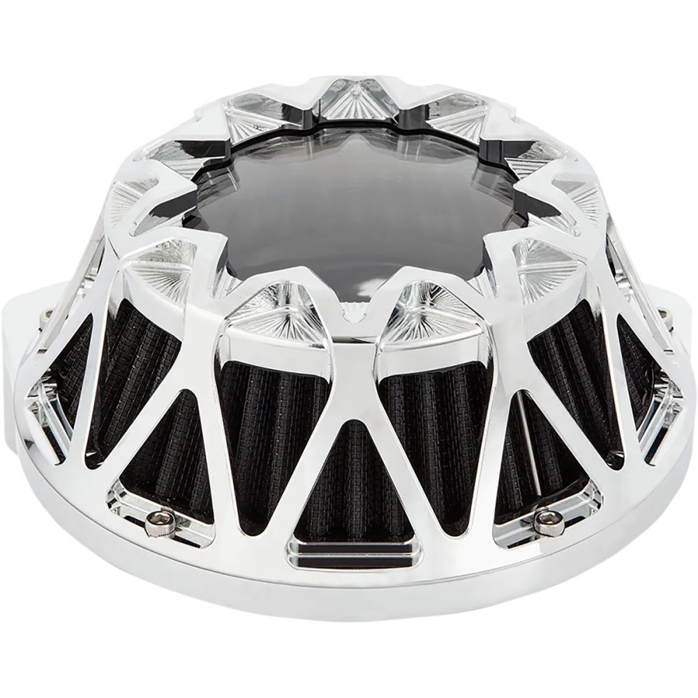 Crossfire Air Cleaner — Round, Chrome