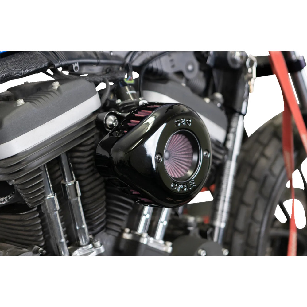 Kit de filtro de aire Air Stinger Stealth — forma lágrima, negro, rojo
