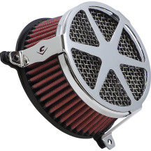 Kit de filtro de aire — Cobra, redondo, cromado