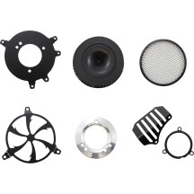 Air Cleaner Kit — Round, powder-coated black