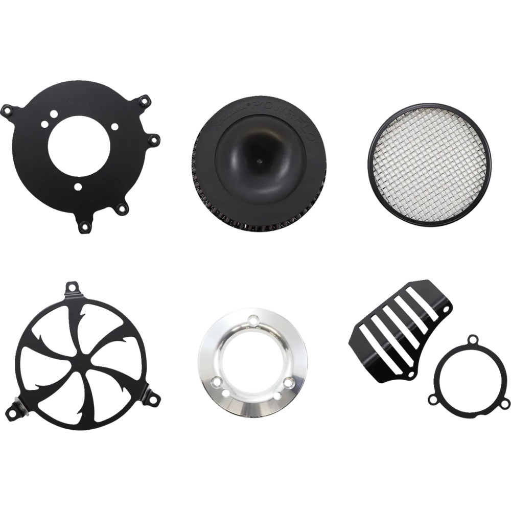 Air Cleaner Kit — Round, powder-coated black Air Cleaner Kit — Round, powder-coated black