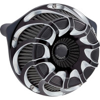 Inverted Series Air Cleaner Kit — Black, Drift design, Pre-oiled cotton filter, CNC billet aluminum