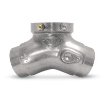 Colector de admisión con brida — For Super G Carbs, plateado