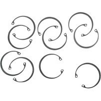 Anillos de retención — 5 velocidades, plateado, pack de 10