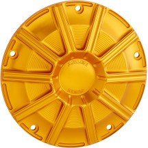 10-Gauge Derby Cover — 5-hole mount, Gold anodized