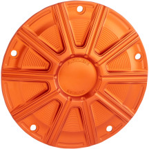 10-Gauge Derby Cover — 5-hole, Orange Anodized