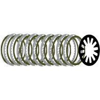 Kit de embrague de alto rendimiento con placa extra — Juego de 9, placa de acero, placa de fricción Kevlar