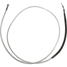 Stock Hydraulic Clutch Line — 183 cm (72\"), 10 mm straight banjo fitting, chrome