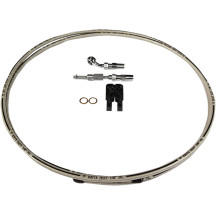 BYO® Kit de línea de embrague hidráulico para construir a medida — 213.5 cm (84\"), banjo 10 mm 35°, Cromo