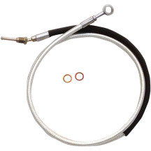 Alternate Length Hydraulic Clutch Line — 82\" (208.5 cm), 10 mm straight banjo fitting, chrome
