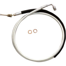 Alternate Length Hydraulic Clutch Line — 193 cm (76"), 10 mm 90° banjo fitting, chrome