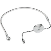 Designer Series Front Lower Brake Line Kit — without ABS, single disc, Chrome