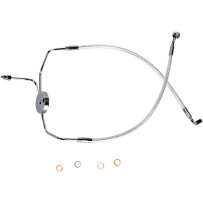Designer Series Front Lower Brake Line Kit — Dual disc, non-ABS, Front lower, Chrome