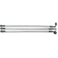 Alternate Length Designer Series Braided Non-ABS Front Upper Brake Line Kit — 27"