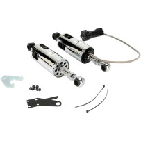 422 Series Shocks with Remote Adjustable Preload — Rear, Chrome