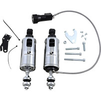 422 Series Shocks with Remote Adjustable Preload — 17 kg/mm (950 lb/in), Rear, Chrome, Pair