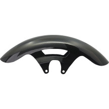 Guardabarros delantero Café de fibra de carbono 19\" — 19\", negro brillo