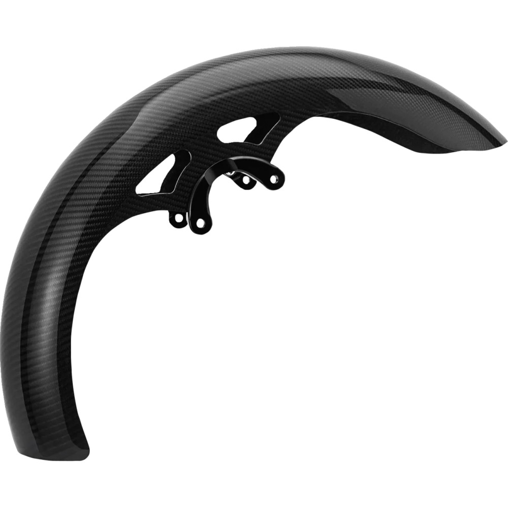 Guardabarros delantero Wrapper de fibra de carbono — 19\", negro, brillo