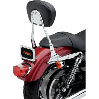 Round Sissy Bar — 14" height, pad 12" x 8-1/4", Chrome