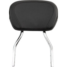 Sissy Bar Redonda — 14" de alto, almohadilla 12" ancho, cromo