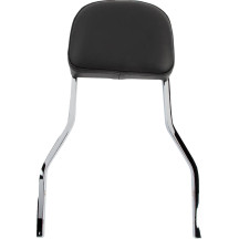 Sissy bar cuadrado — 356 mm (14") , respaldo 127 mm (5") x 152 mm (6"), cromado