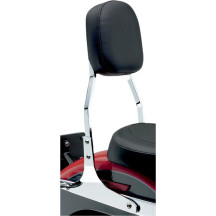 Sissy Bar cuadrado — 432 mm (17\"), respaldo 222 mm (8-3/4\"), Cromo