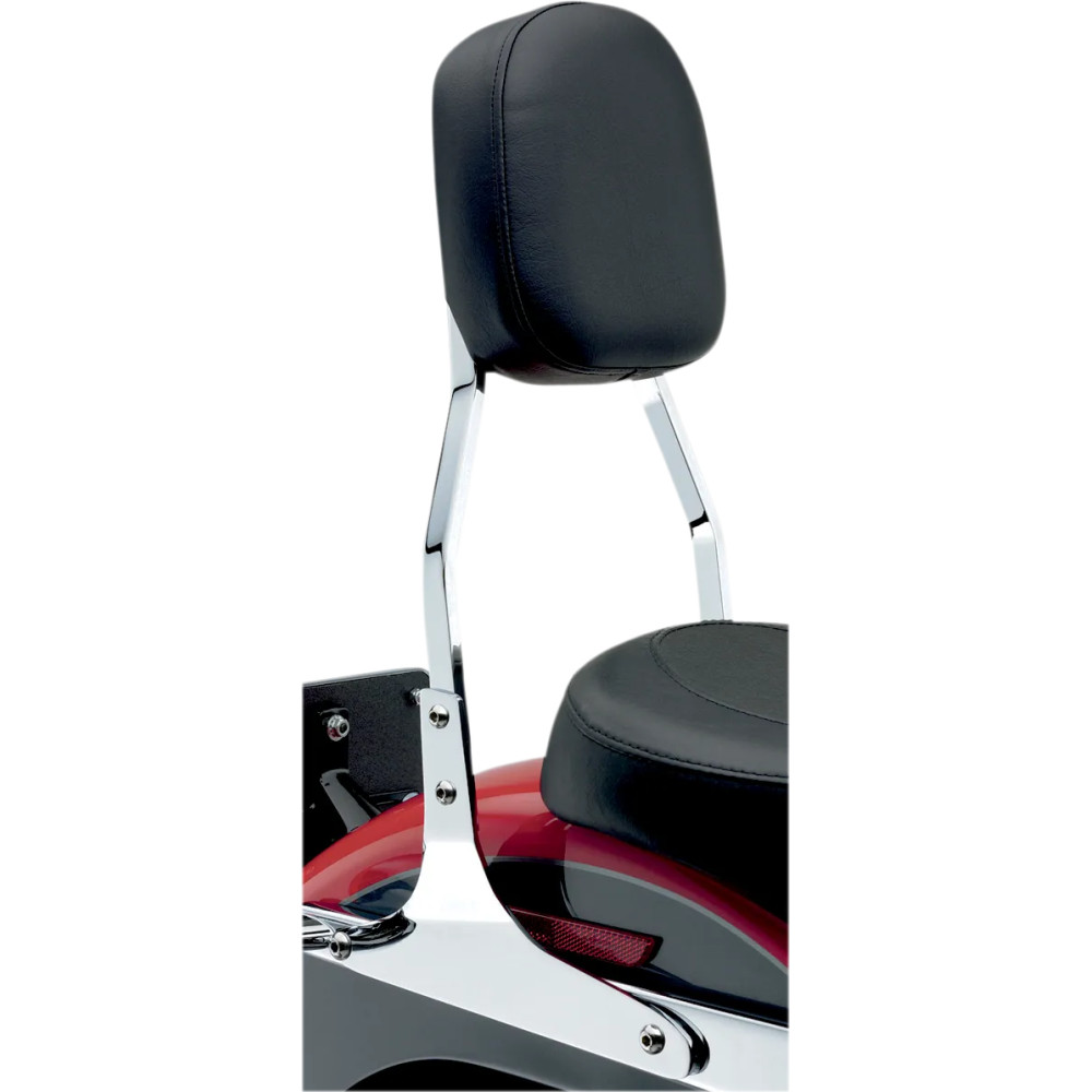 Sissy Bar cuadrado — 432 mm (17\"), respaldo 222 mm (8-3/4\"), Cromo