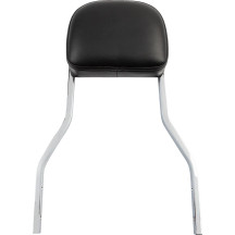 Square Sissy Bar — 356 mm (14 in) height, pad 127 mm (5 in) x 152 mm (6 in), Chrome