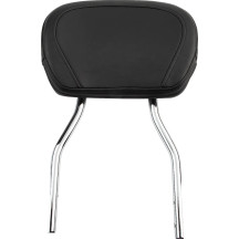 Sissy Bar redondo — 432 mm de altura, almohadilla 305×210 mm, cromo