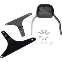 Sissy Bar cuadrado — 279 mm de altura, respaldo 127×152 mm, 152 mm de ancho, Negro