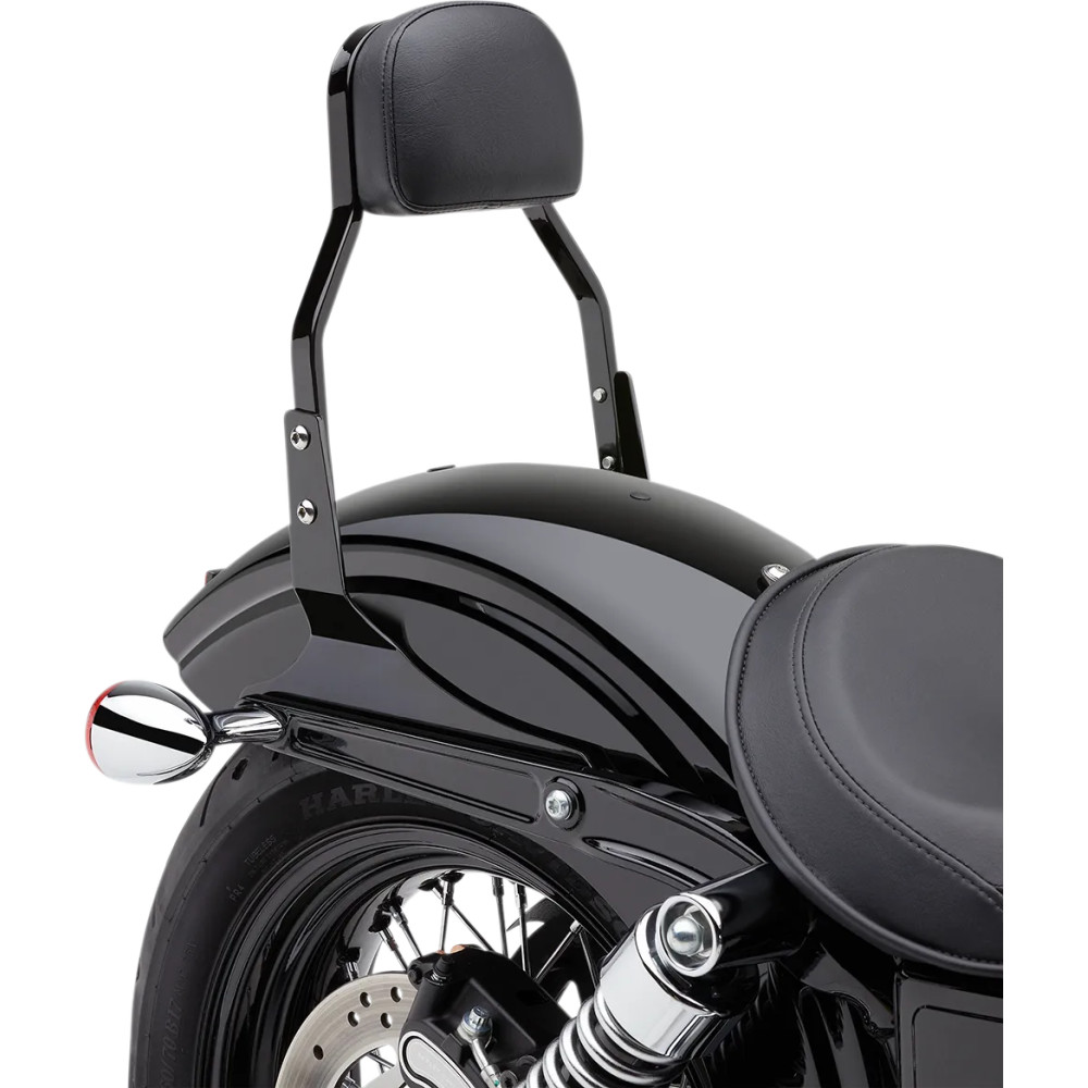 Sissy Bar cuadrado — 279 mm (11 in), 152 mm (6 in) ancho del cojín, negro