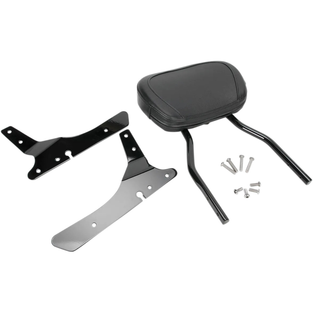 Sissy Bar redondo — 14" de altura, almohadilla 12", negro