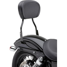 Barra de respaldo redonda — 12" de alto, almohadilla 12" x 8.25" x 2.5", negro