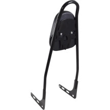 One-Piece Sissy Bar — 64 cm (25"), Steel, Black gloss
