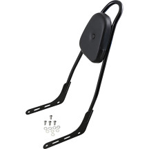 One-Piece Sissy Bar — 64 cm (25"), Steel, Black gloss