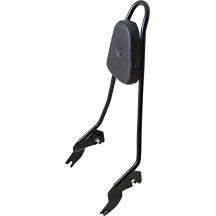 Respaldo para sissy bar de desmontaje rápido — 61 cm (24"), distancia de montaje 9-3/4", negro, 10 lb de capacidad