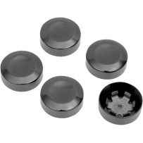 Cubiertas de pernos de la polea trasera — Paquete de 5, negro