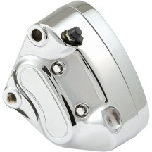 Calibrador de freno de 4 pistones cromado