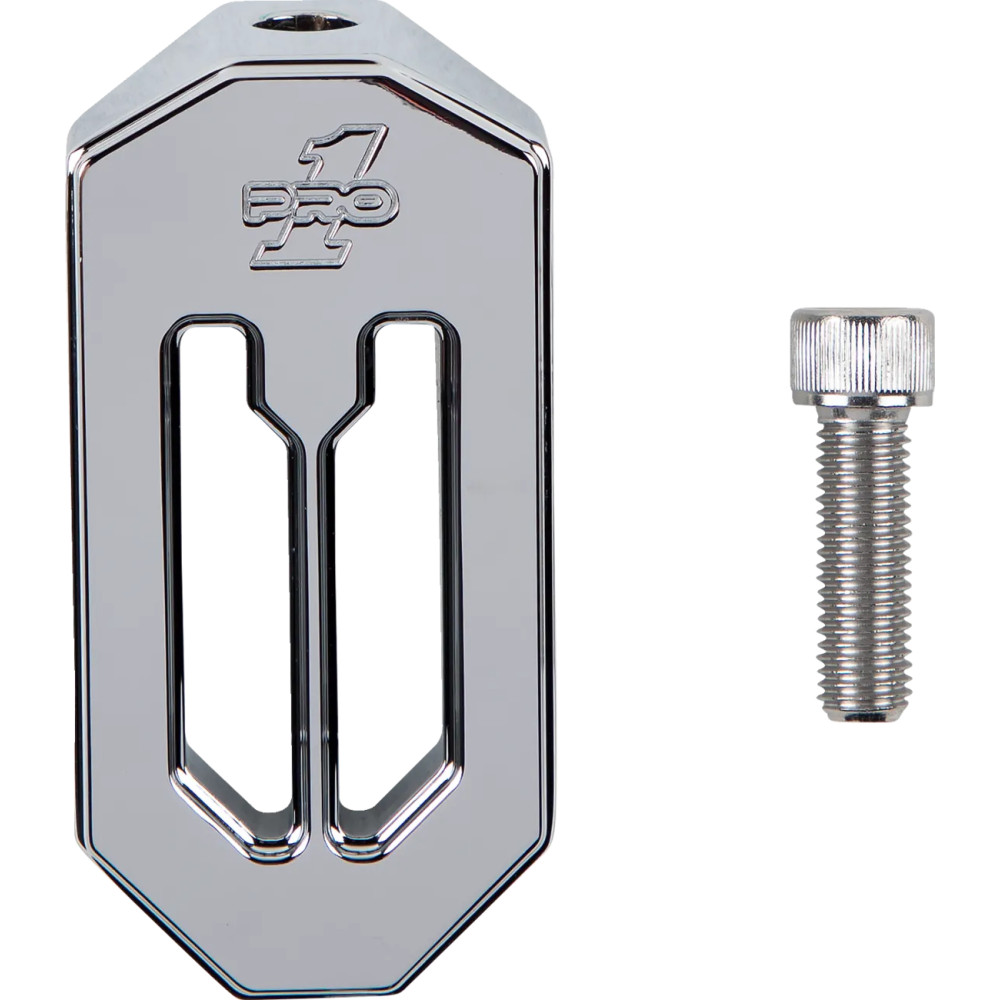 Reposapié de freno Touring — 3" x 1.5", tornillo de montaje 5/16-24, cromado