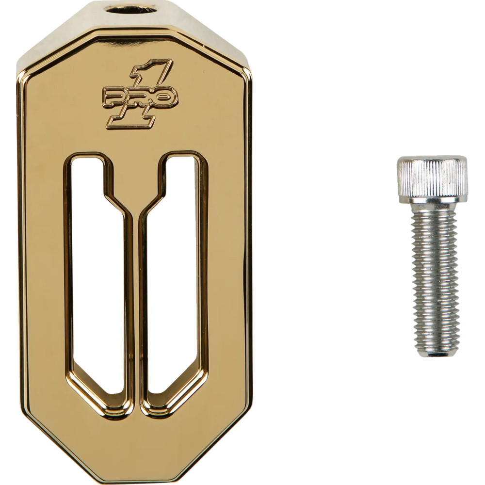 Touring Brake Peg — Billet aluminum, Gold, with mounting bolt