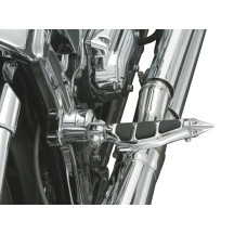 Stiletto Pegs — Driver, Male mount, Pair, Black, Chrome