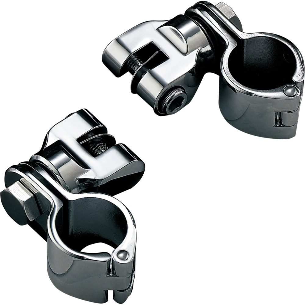 Soportes universales para estriberas de crucero — 32 mm (1-1/4") diámetro exterior, para conductor, cromado