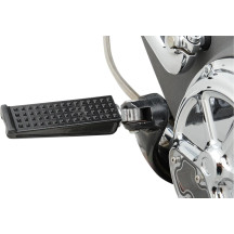 Reposapiés Sanderson — 1-1/8" de ancho, 4" de largo, montaje macho, Negro