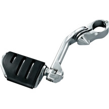 Soportes ajustables Tour-Tech™ para reposapiés de crucero — 6" de longitud, abrazadera 1-1/4", negro, cromo