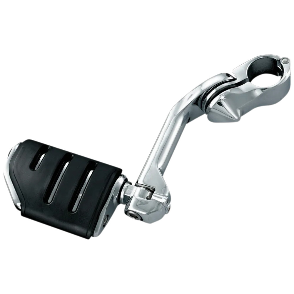 Soportes ajustables Tour-Tech™ para reposapiés de crucero — 6" de longitud, abrazadera 1-1/4", negro, cromo