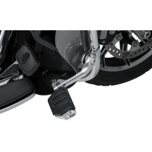 Soportes ajustables Tour-Tech™ para reposapiés de crucero — 6" de longitud, abrazadera 1-1/4", negro, cromo